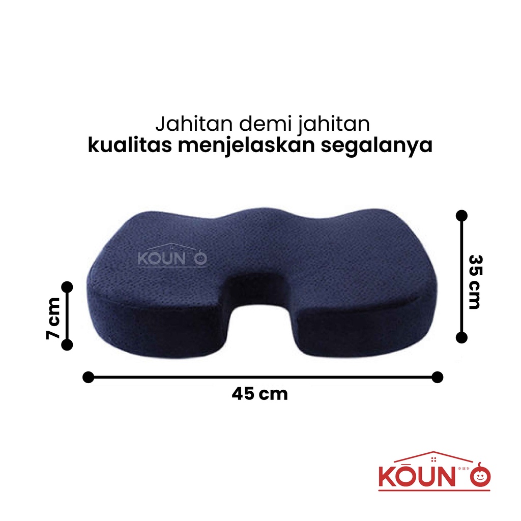 Bantal Alas Duduk Kursi Memory Foam Alas Kursi Kayu Bantal Kursi Kantor Kerja Alas Duduk Jok Mobil Bantal Terapi Nyeri Tulang Ekor Kesehatan Empuk Nyaman Original