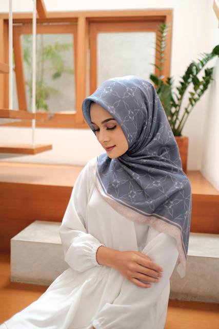 Mylady Hijab PREMIUM MONOGRAM EDITION denim vanilla latte avocado mustard mocha yakult black MONO-7