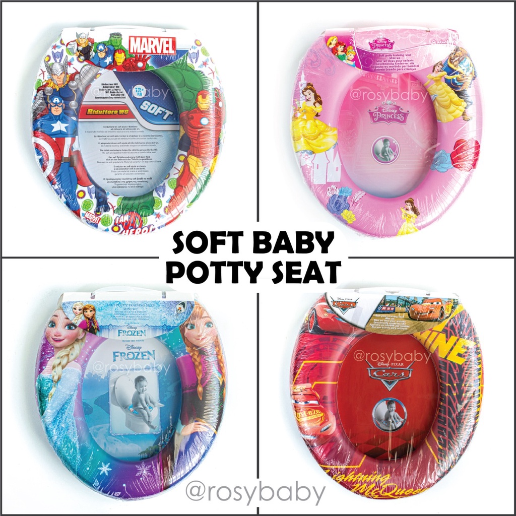 POTTY SEAT TRAINING dudukan closet bayi anak Handle NON HANDLE Soft Potty Baby Seat Ring Closet Handle -DUDUKAN TOILET ANAK - Toilet Training PRINCESS SUPERHEROES