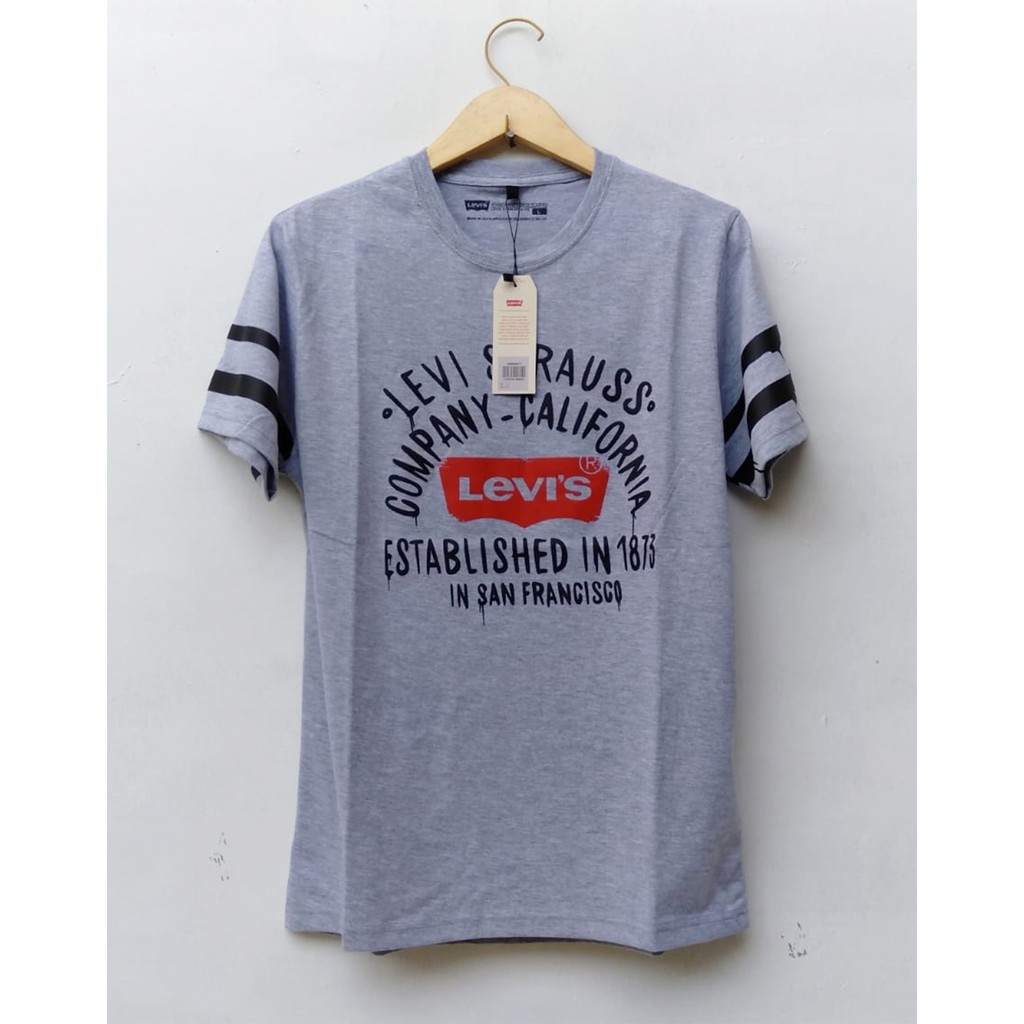 Kaos Levi's | Kaos Pria | Graffiti Grey | KLPGG - 01