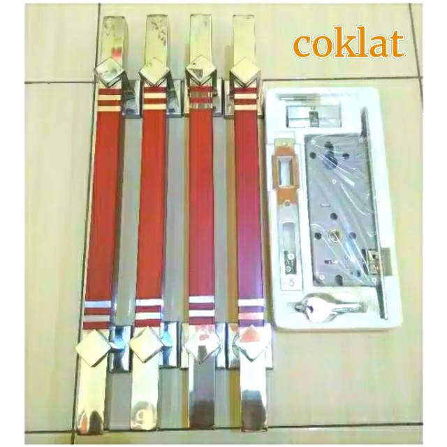 MERAH MARUN HANDLE PINTU RUMAH STAINLESS 45CM