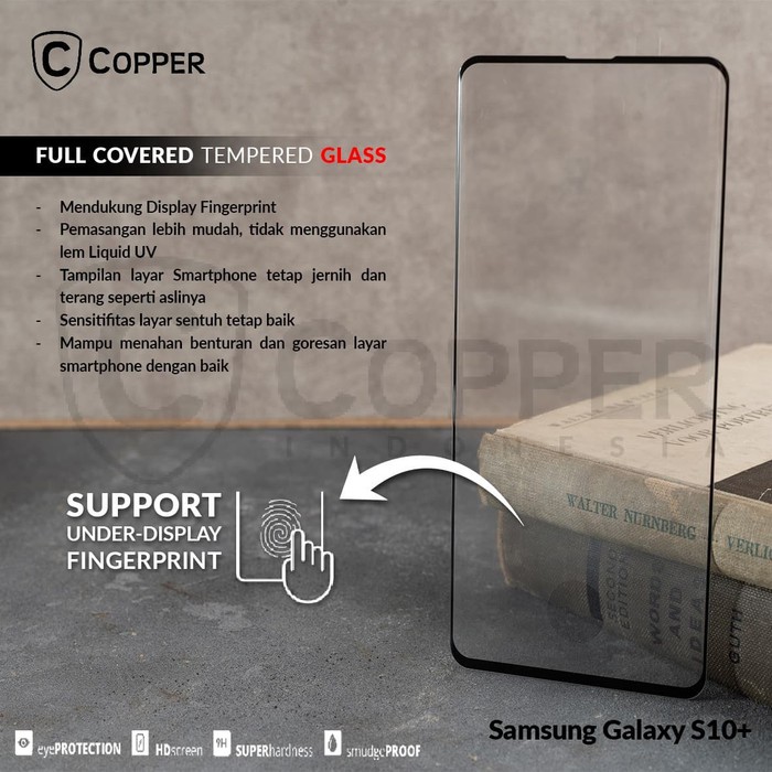 Samsung Galaxy S10 Plus - COPPER Full Covered Tempered Glass
