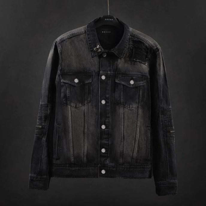 RUCAS.CO JACKET DENIM JADE BLACK BIKER