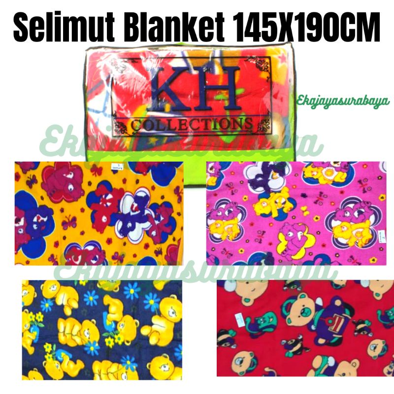Selimut Blanket Tebal By KH collections Amanda Ukuran 145X190 Motif bunga Halus Lembut Tebal tiger