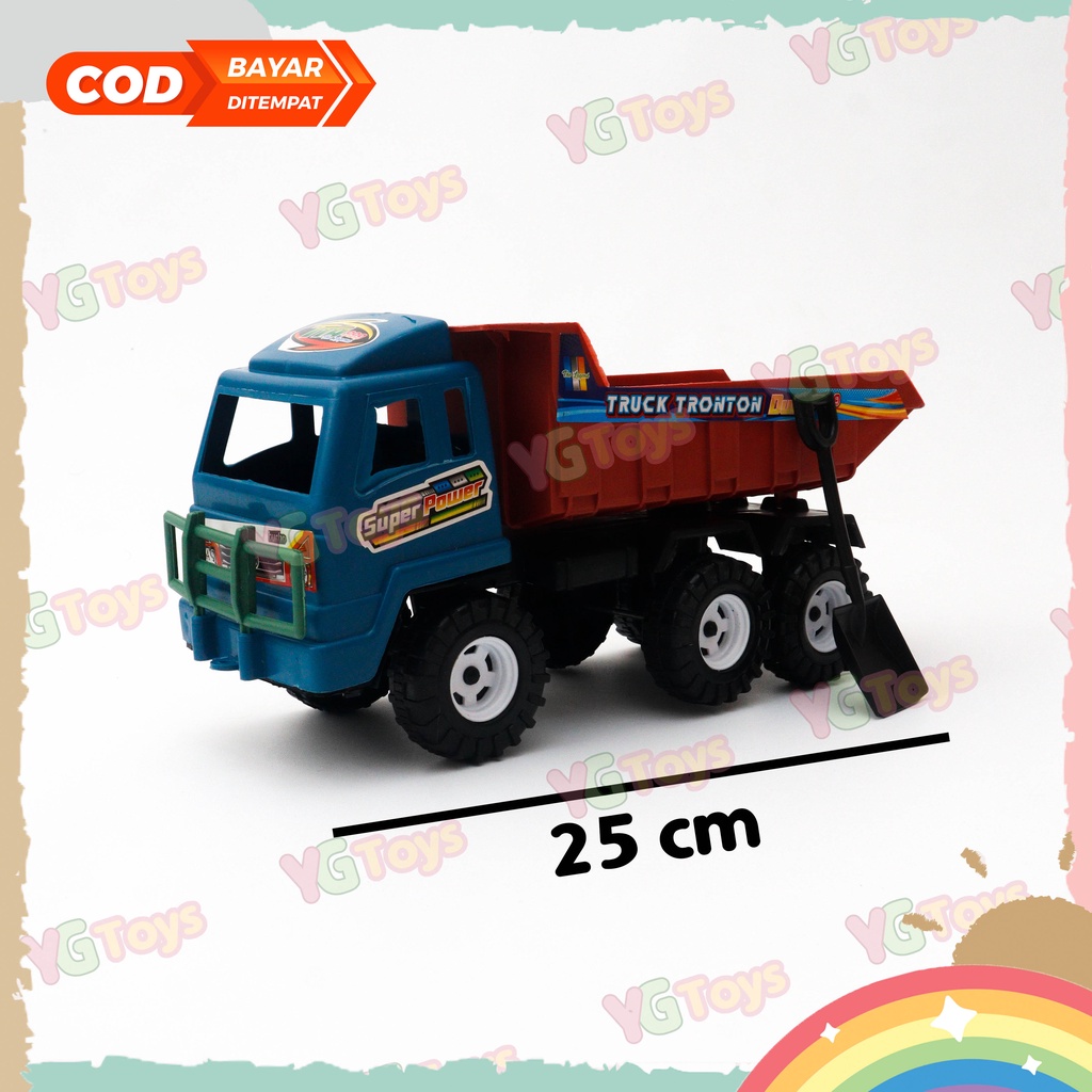 YGtoys Mainan Mobil Mobilan Truk Pasir Besar Dump Truck Konstruksi Dorong Anak Laki Laki Dengan Sekop Edukasi