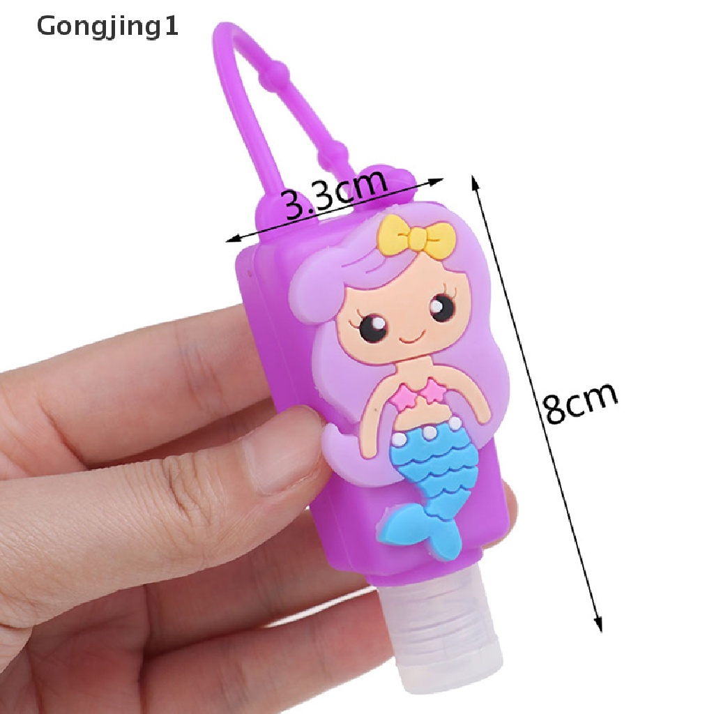 Gongjing1 Botol Hand Sanitizer Anti Bakteri Bahan Silikon Bentuk Mermaid