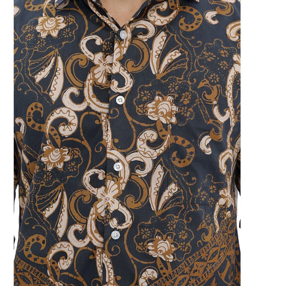 ♞ Batik Pria Lengan Panjang Slimfit Modern Anak Muda Kemeja Hem Batik Pria Danadyaksa ✩