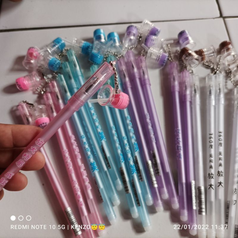 

pulpen gel gantungan boba