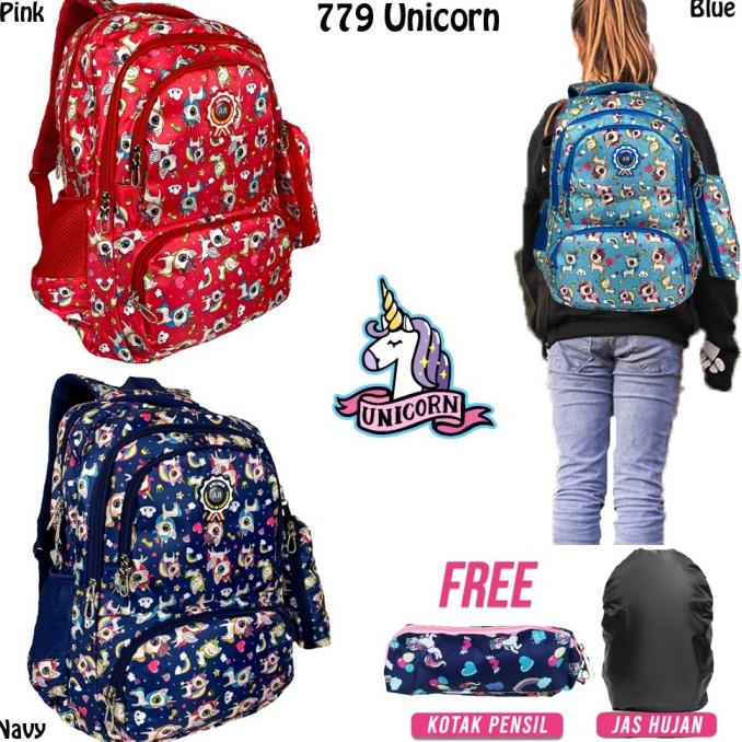 Tas Sekolah ABG Ransel Anak Perempuan Tas Sekolah Remaja Cewek Unicorn