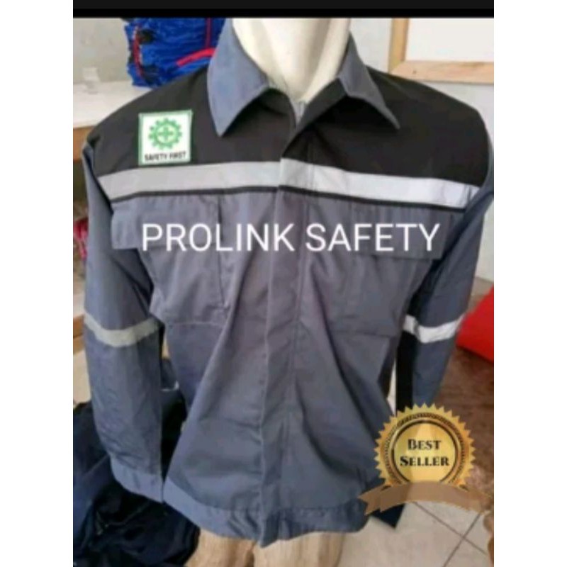 SERAGAM SAFETY ABU HITAM RESLETING