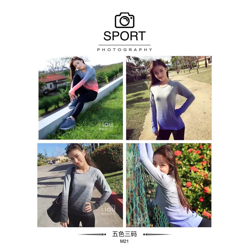 SEXY7 - BAJU SPORT TM-21 / atasan sport / baju sport lengan panjang / baju sport wanita