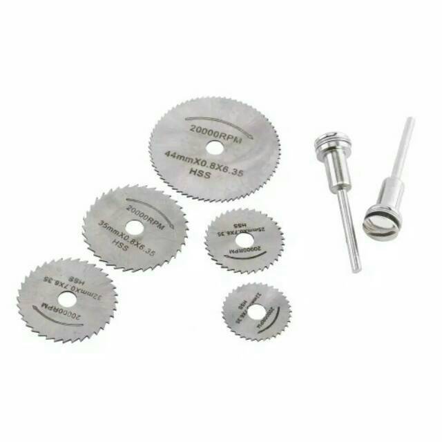 Mata Gergaji Potong HSS mini grinder 5pcs Gergaji 2pcs Mandrel