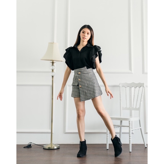 [ Keyclothingline ] Marsha Skort / Skort Tweed Wanita