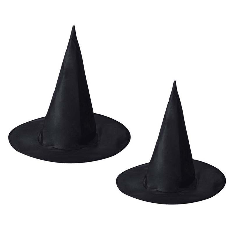 Topi Penyihir Warna Hitam Untuk Kostum Halloween