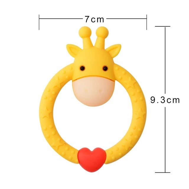 Mainan Bayi Gigitan Teether Jerapah Silikon | Mainan chewing toy Motif giraffe | Banana pisang | Mainan Gigitan Bayi Bentuk Pisang