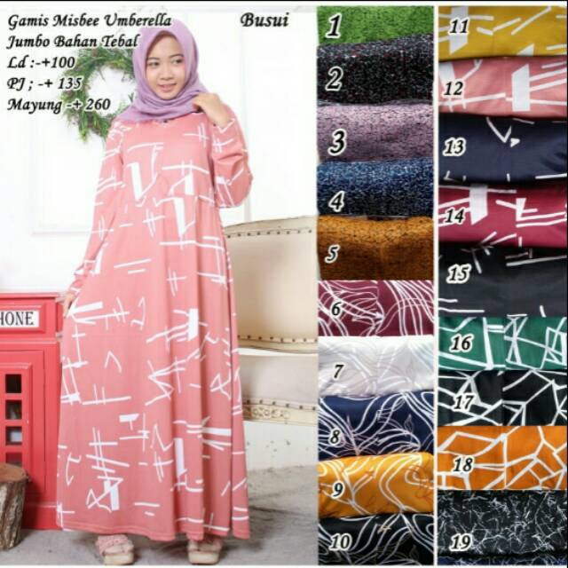 Gamis Misbee Jumbo/misbee tebal