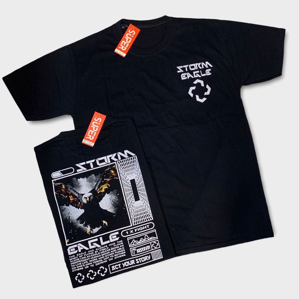 Kaos murah Kaos distro murah baju  distro pria t-shirt murah combed30s nvrl eagle strom