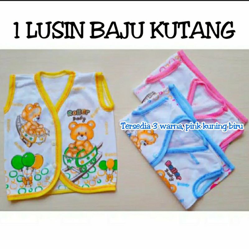 1 Lusin baju kutang bayi/baju buntung bayi/baju kutang bayi/baju kensi bayi