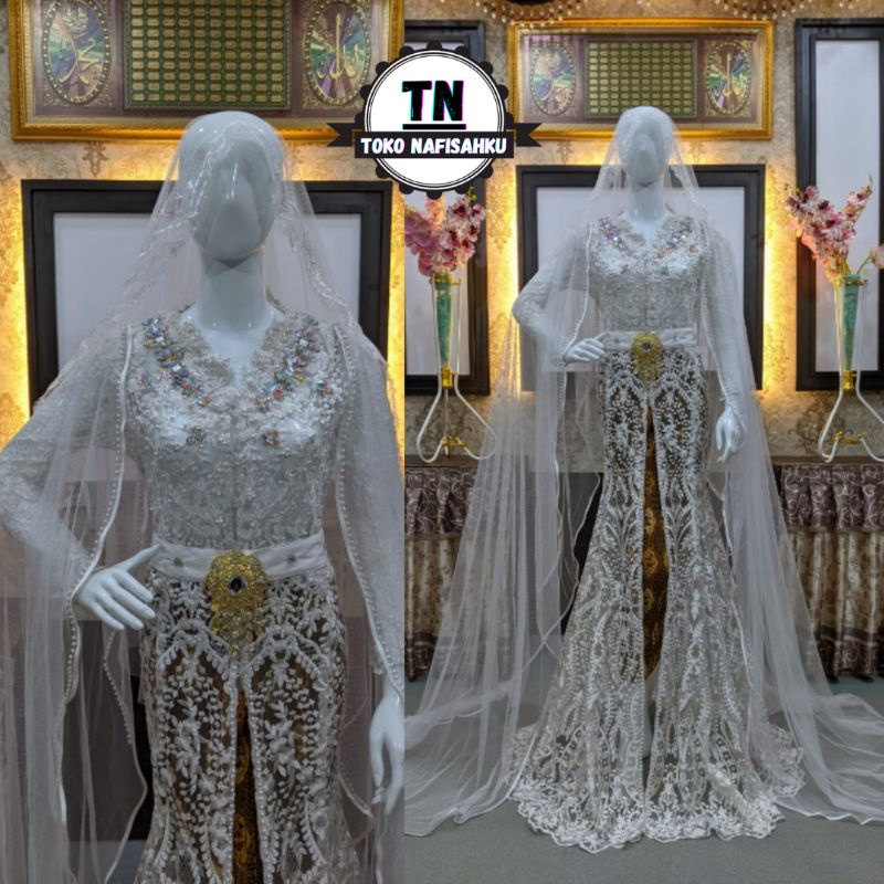 KEBAYA AKAD PENGANTIN SEMATA KAKI FULL PAYET | KEBAYA PENGANTIN FULL PAYET | GAUN PENGANTIN AKAD
