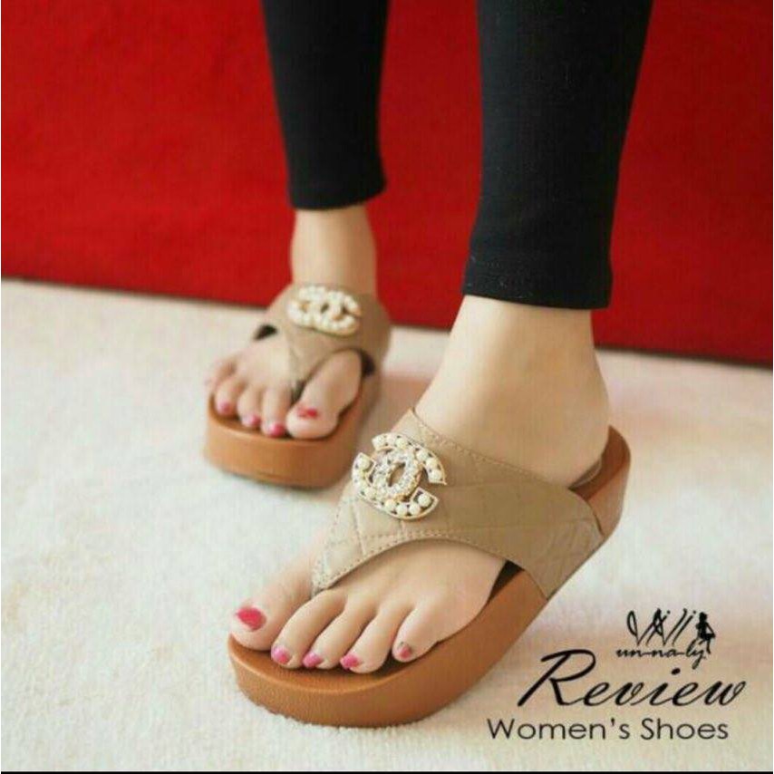 Sandal Wanita Wedges Jepit WD14