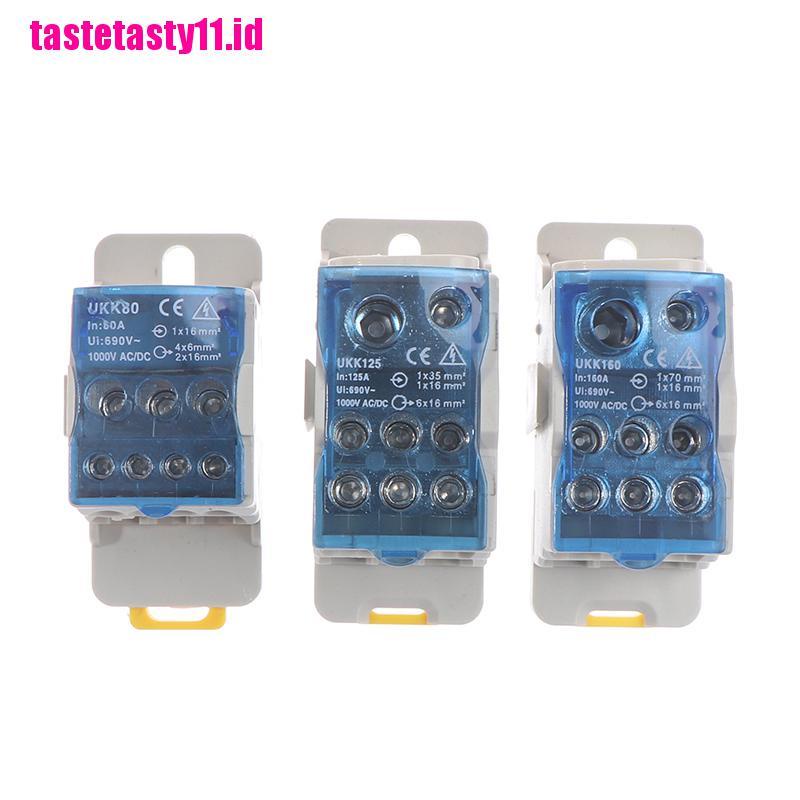 【TTID】UKK 80A/125A/160A 1 in multiple-out distribution box Din Rail Terminal ju