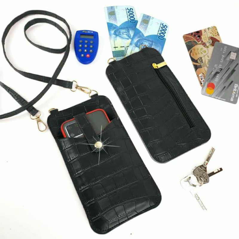 Terbaru - SLINGPHONE BAG CROCO / TAS SELEMPANG WANITA HP / TAS HP WANITA MULTIFUNGSI - Tasready #0076