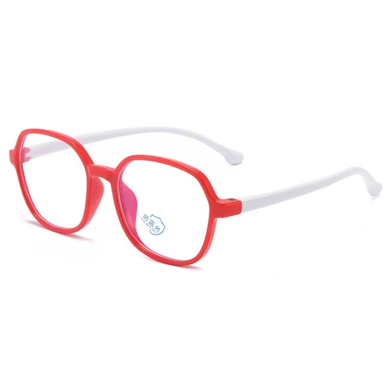 (Rowling)Kacamata Anak NewTrend Silikon/Fashion Anak Unisex Terbaru anti radiasi  Blue Light High Quality Import-Ka-182 Merah-Putih