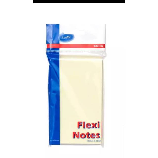 

BANTEX Sticky / Memo Flexi Notes 8871 Yellow 125 x 75 mm 100 sheets (ORI & Free Bubble Wrap)