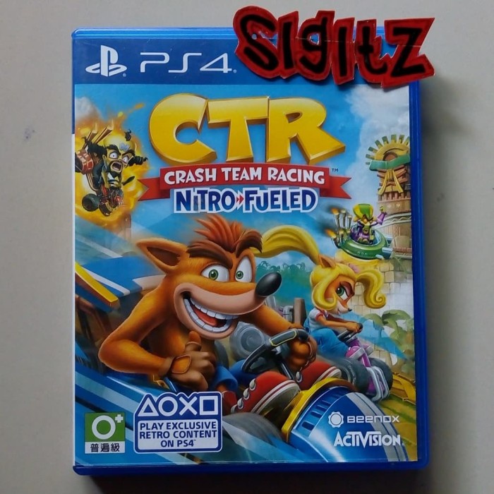bd PS4 kaset game CTR CRASH TEAM RANCING NITRO FUELED
