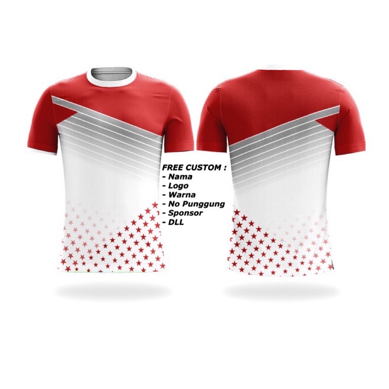 jersey sepeda merah putih - jersey sepeda custom - seragam agustusan - baju olahraga - jersey