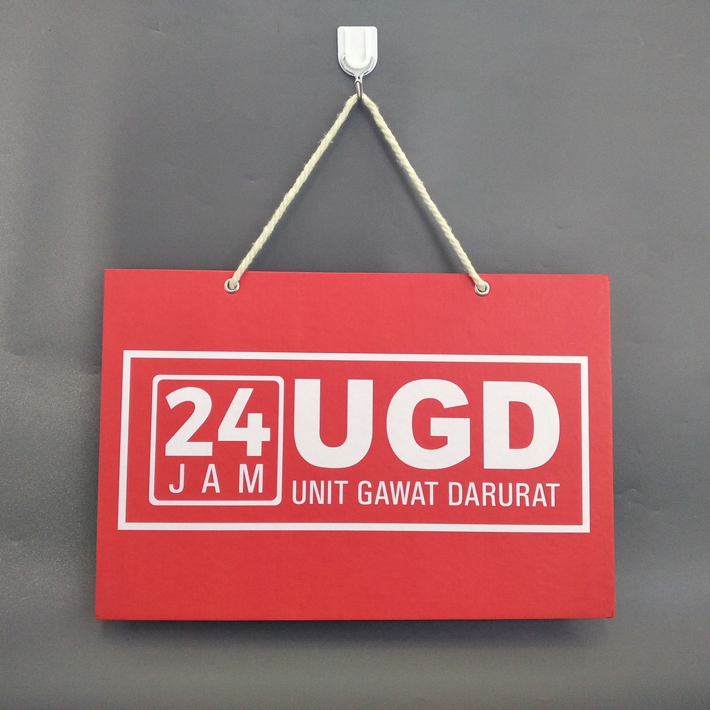 Poster Gantung UGD 24 Jam - Hard Poster UGD - Poster UGD