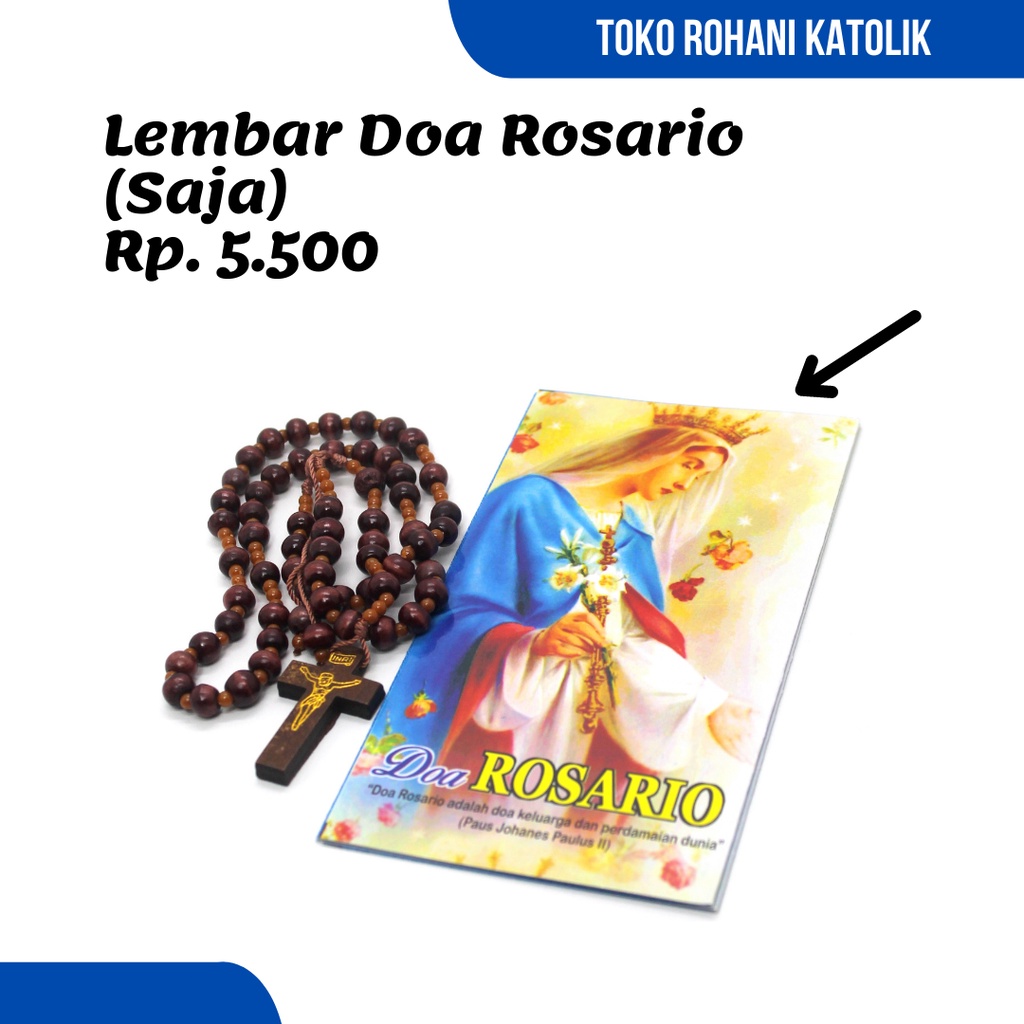 PAKET DOA KATOLIK LENGKAP (20CM) / SALIB DUDUK KATOLIK / PATUNG BUNDA MARIA YESUS / ROSARIO / SALIB MEJA