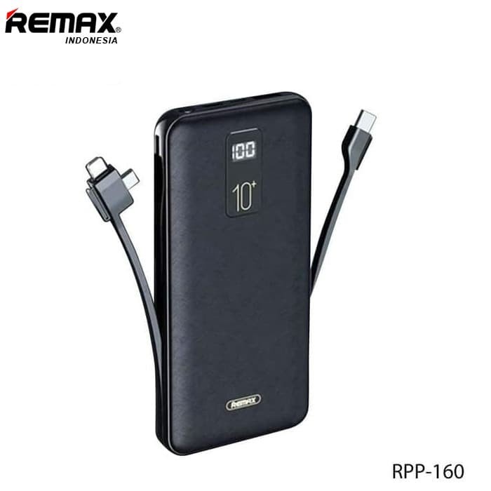 REMAX 10000mAh Power Bank With Cable RPP-160