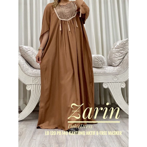 Daster arab DOLCE ZARIN JUMBO Original Label Dress Busui Mewah Kekinian