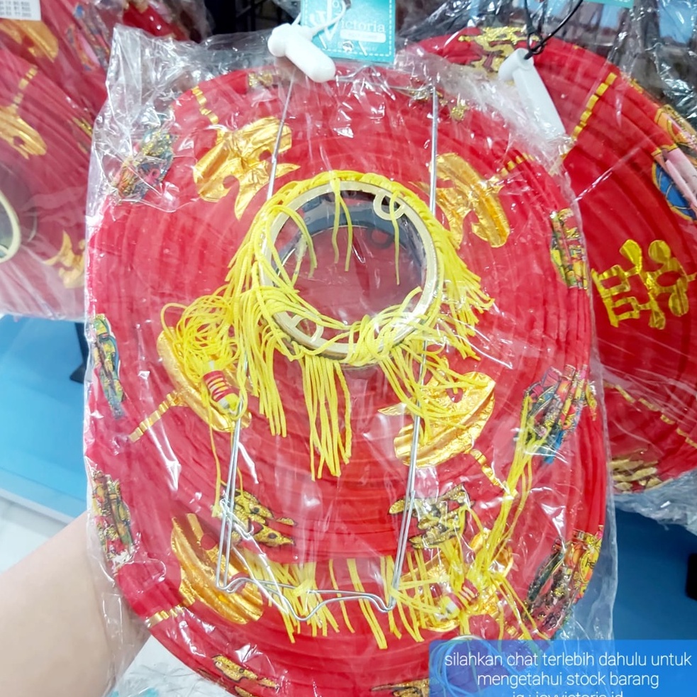 ORNAMENT IMLEK LAMPION MERAH DEKORASI HIASAN CHINESE NEW YEAR 14 &amp; 10