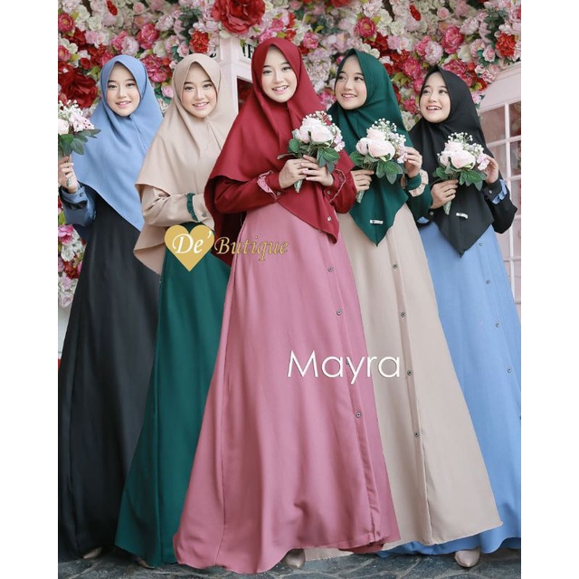 GAMIS SET HIJAB MAYRA BY DE BUTIQUE/ GAMIS ITY CREPE/ GAMIS KEKINIAN/ GAMIS SET SYARI/ GAMIS SET