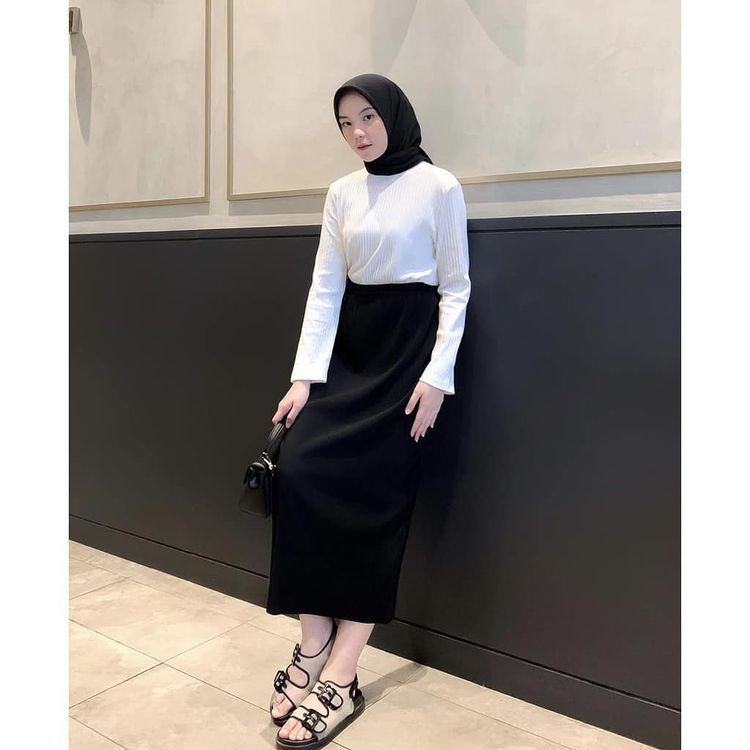 EKSKLUSIF PREMIUM ROK LIDI WAVY PLEATS SPAN WANITA MUSLIMAH TERMURAH  PANJANG JUMBO BESAR Lana ^_^
