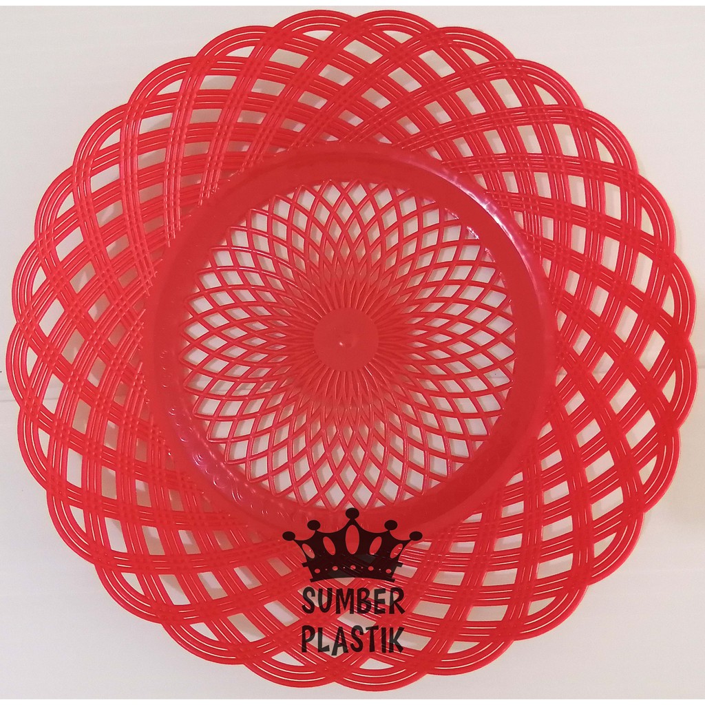PROMO!! Piring Rotan Plastik anyaman (1PCS)
