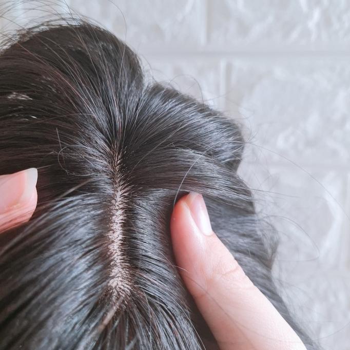 SKIN HUMAN HAIR TOPPER - toupee human hair - penutup botak murah
