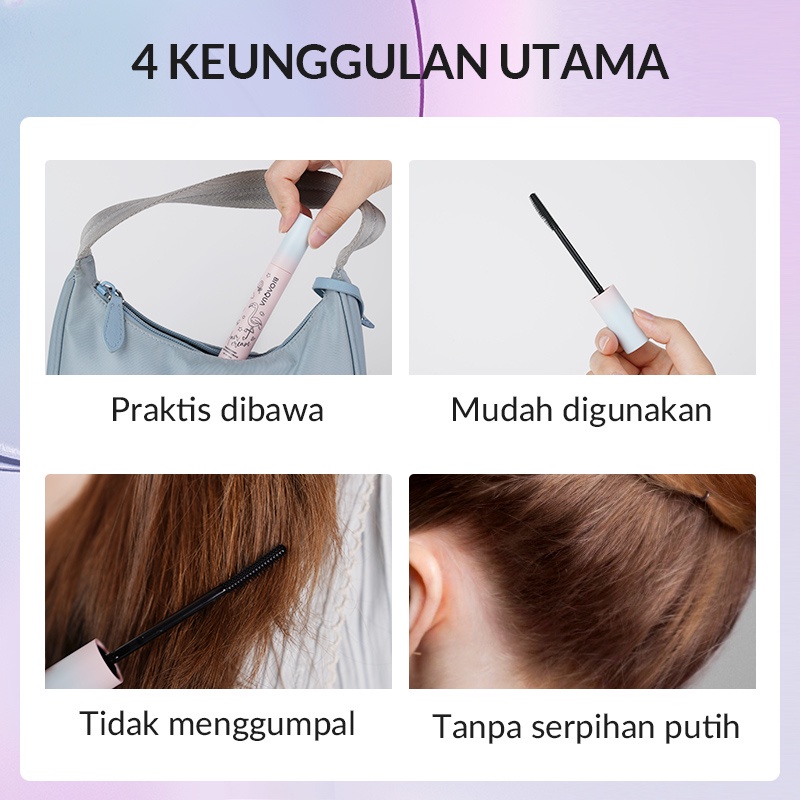 ✨ AKU MURAH ✨BIOAQUA Fragmentary Hair Fixing Cream 12ml Praktis Dibawa Kepala Sikat 360° Arranges Broken Hair dan Smoothes Frizz Hair