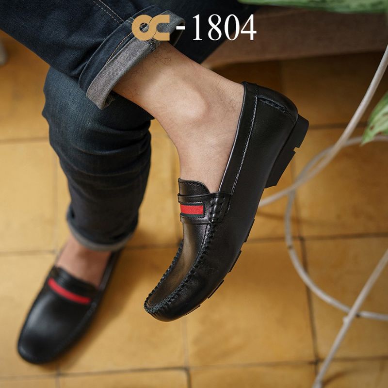 SEPATU KULIT ASLI MODEL SLIP ON OC-1804