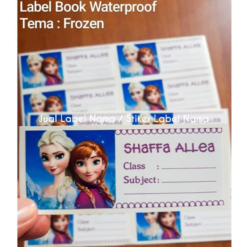 FROZEN ~ LABEL BOOK WATERPOOF / LABEL BUKU WATERPROOF / STIKER BUKU PELAJARAN / STIKER BUKU SEKOLAH