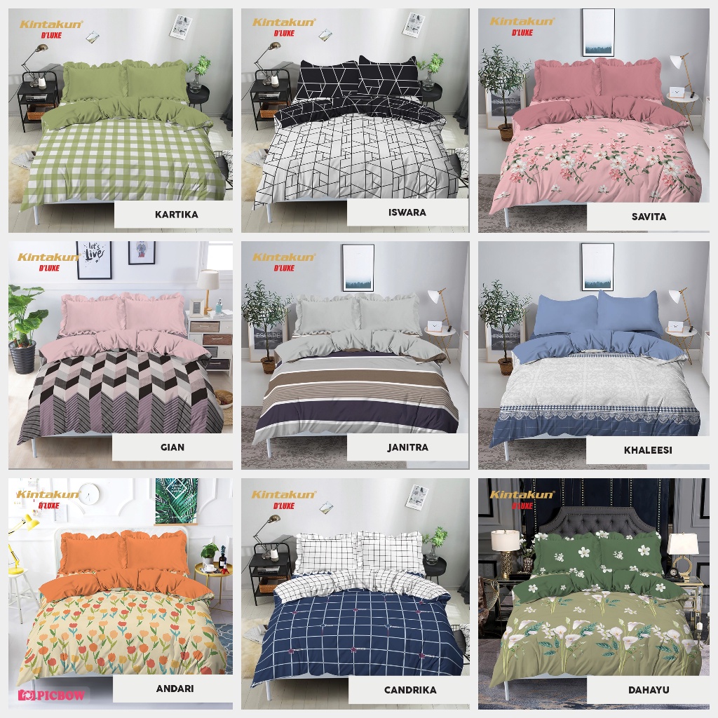 Bedcover Set Kintakun D'luxe Sandiya, Nurmala, Widia, Niskala, Naraya,Khaleesi