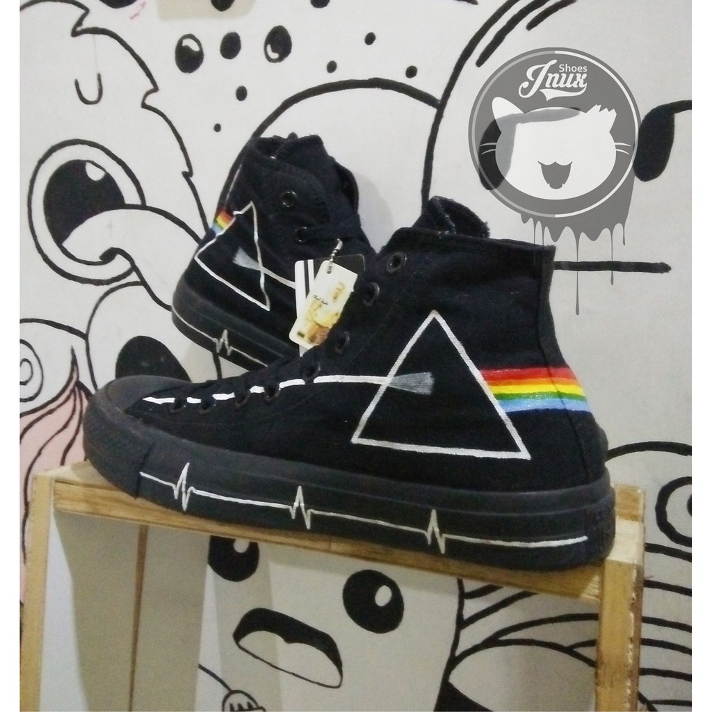 CONVERSE PINK FLOYD - CONVERSE CT HI - CONVERSE HITAM - SEPATU CONVERSE - SNEAKERS