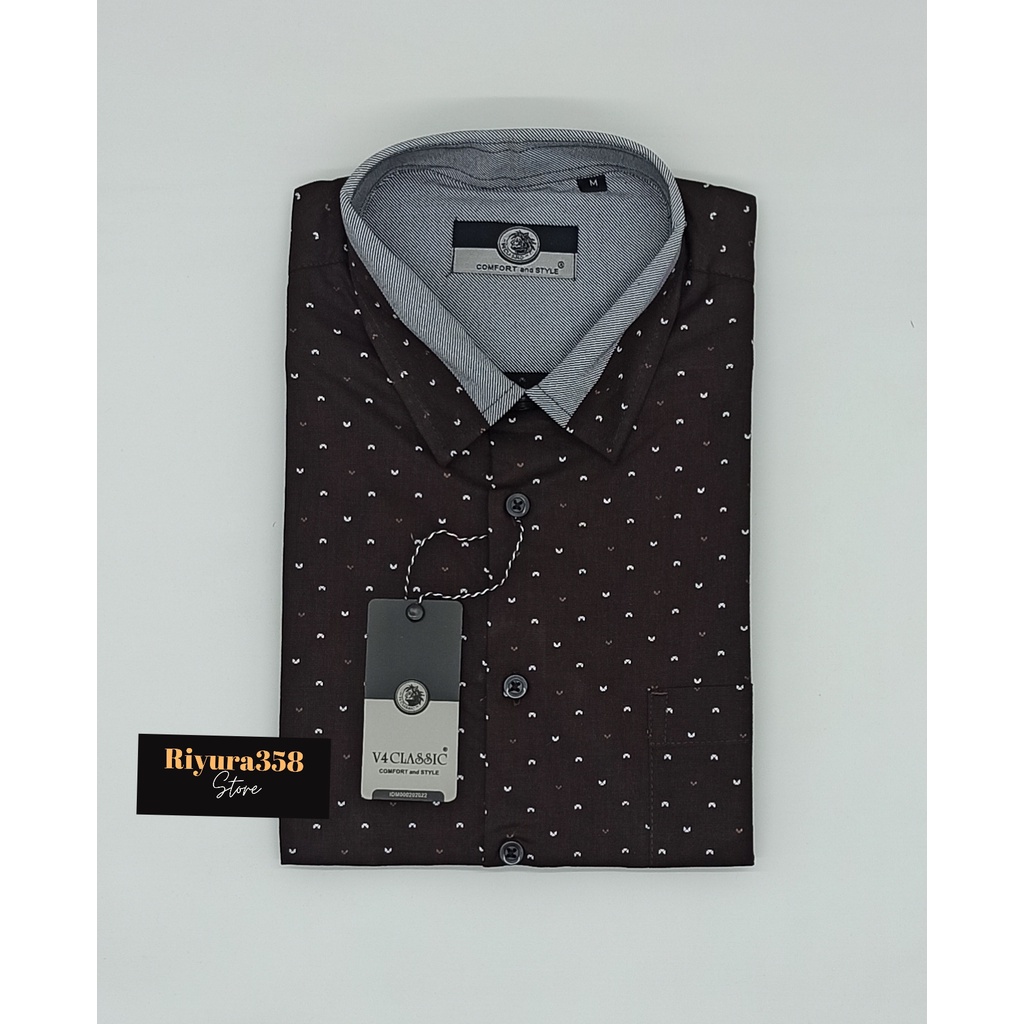KEMEJA CASUAL LENGAN PENDEK V4 CLASSIC - 010