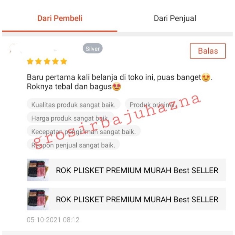 ROK PLISKET PREMIUM MURAH Best SELLER