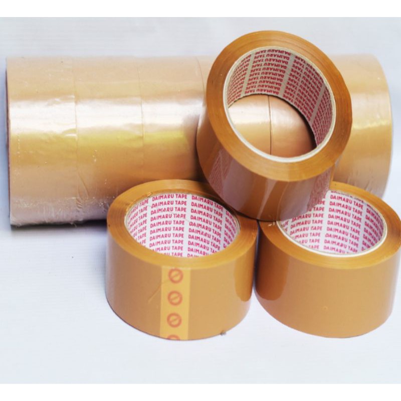 

LAKBAN DAIMARU lebar 48mm X 100yard. Bening - Coklat !!