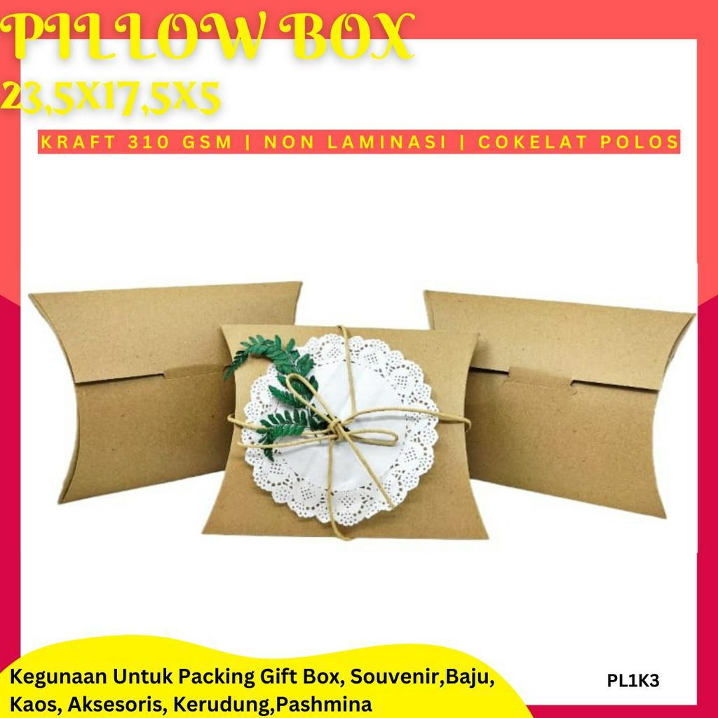 Packaging Souvenir Pillow Box Kotak Kado (PL1K3-23.5X17.5X5)