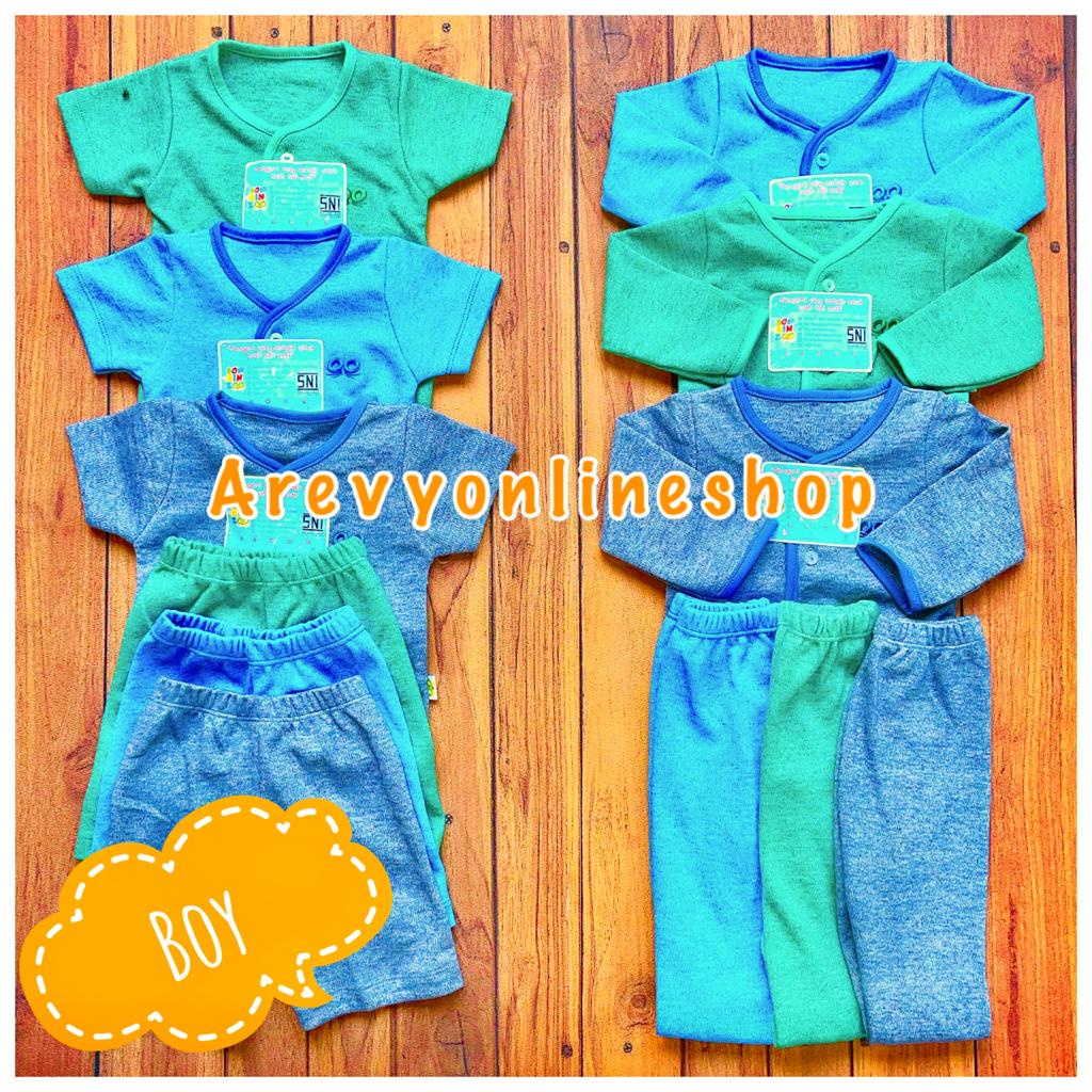 Paket Baju Bayi Bonbinzoo Pcs 100% Kakogan Fabric Granit 0-6 Bulan / Kado Bayi