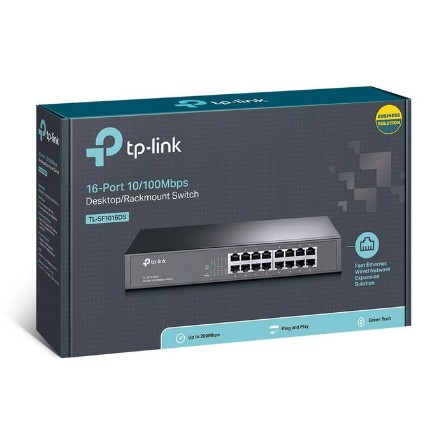 Desktop Switch TP Link TL-SF1016DS Rackmount 16Port - TPLink SF 1016DS